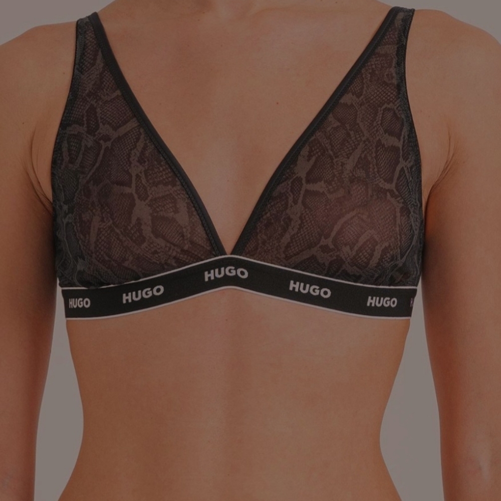 HUGO Women's Triangle Logo Band Bra
